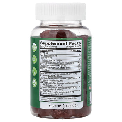 YumVs, Menopause Support Gummies, Natural, 60 Gummies