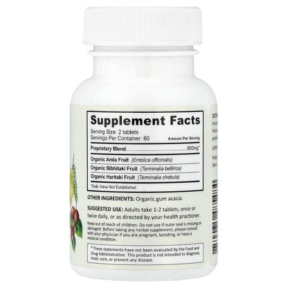 Pure Indian Foods, Organic Triphala Tablets, 120 Tablets