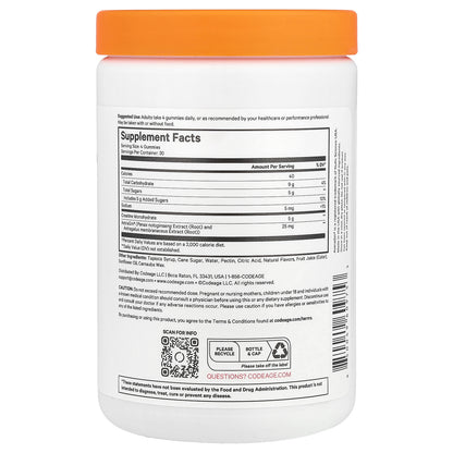 Codeage, Sport, Creatine Gummies, Mixed Berry, 120 Gummies