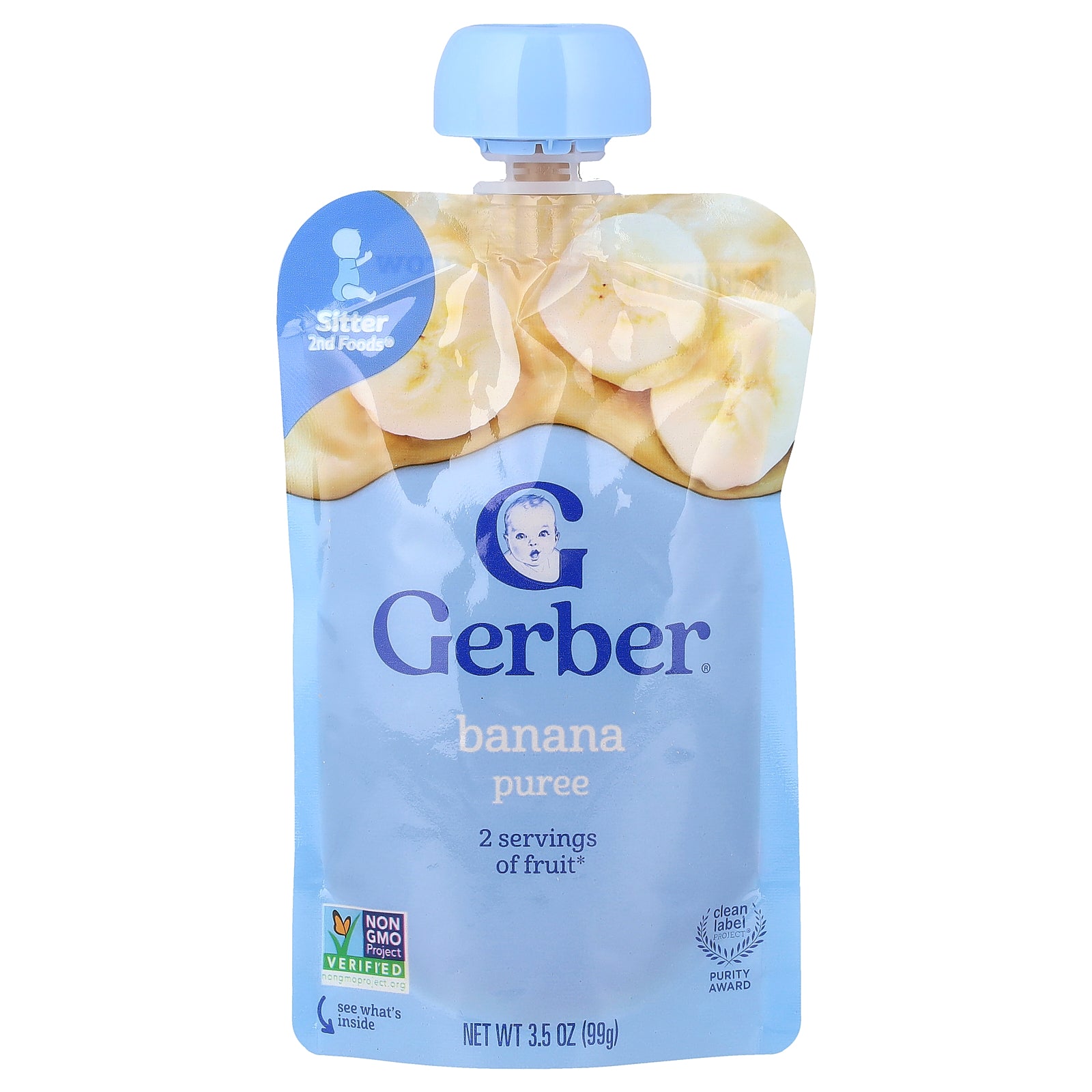 Gerber, Fruit Puree, 2nd Foods®, Banana, 3.5 oz (99 g)