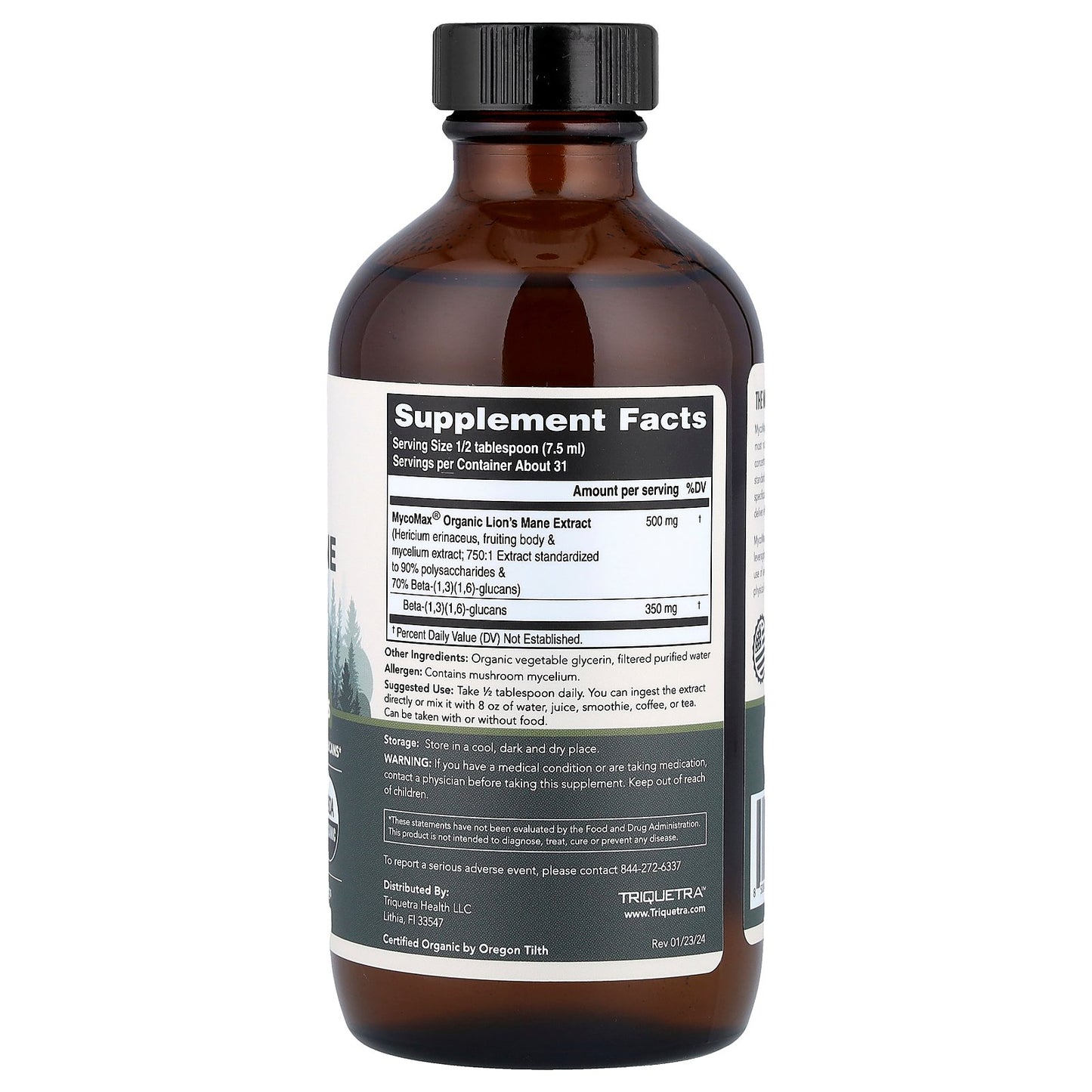 Triquetra Health, MycoMax®, Lion's Mane Extract, 8 fl oz (240 ml)