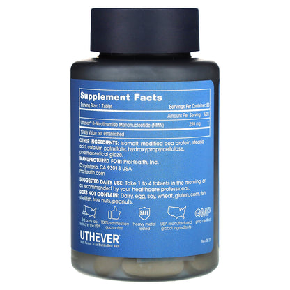 ProHealth Longevity, NMN Pro 250 , 250 mg , 60 Tablets