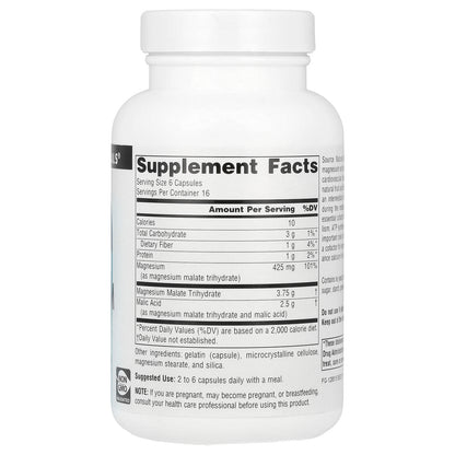 Source Naturals, Magnesium Malate, 100 Capsules