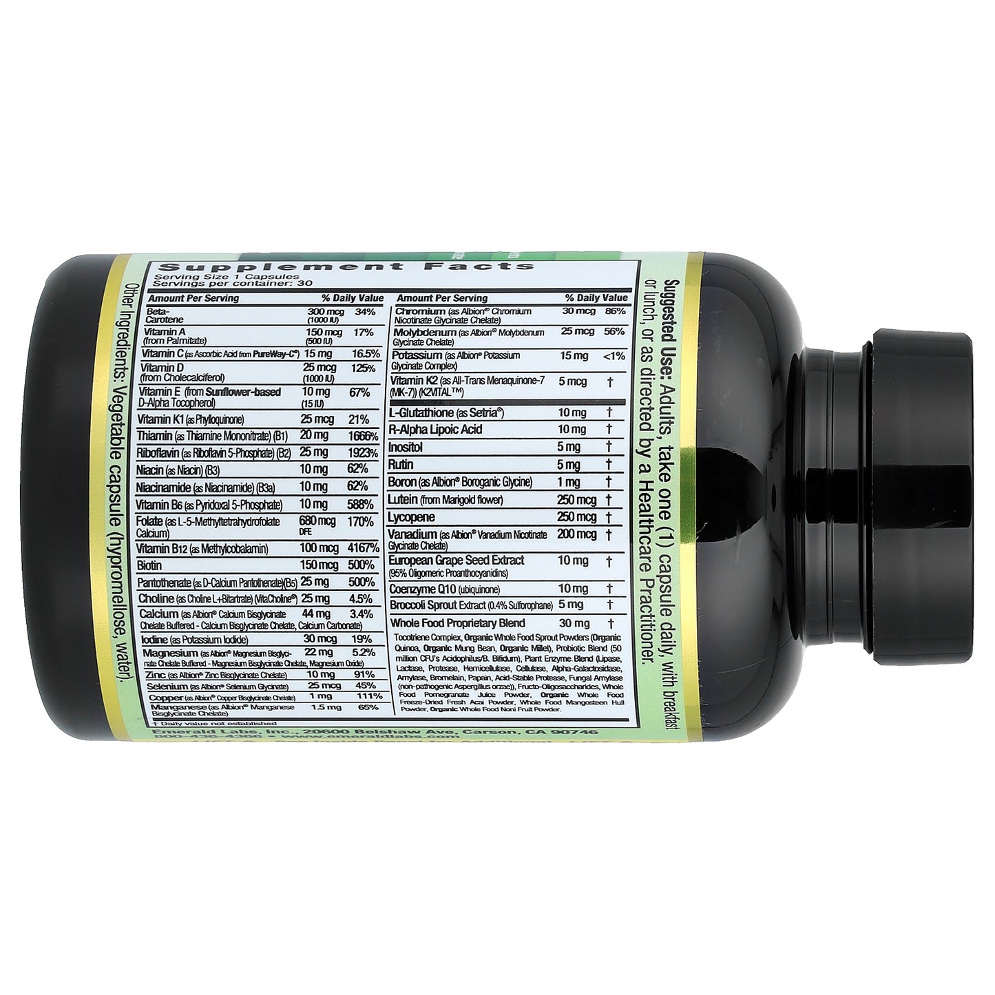 Emerald Laboratories, Coenzymated Women's 45+ 1-Daily Multi, 30 Vegetable Capsules