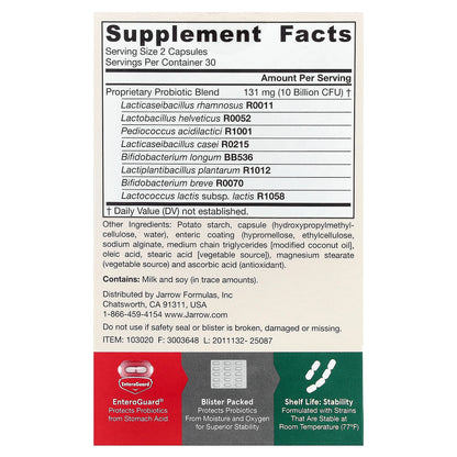 Jarrow Formulas, Jarro-Dophilus® EPS, 60 Veggie Caps (5 Billion CFU per Capsule)