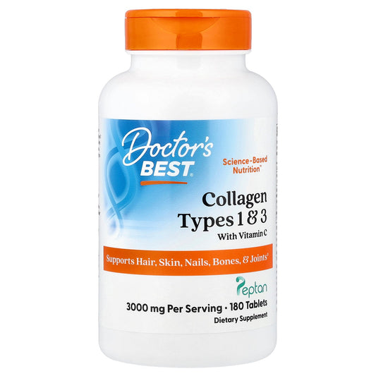 Doctor's Best, Collagen Types 1 & 3 with Vitamin C, 180 Tablets