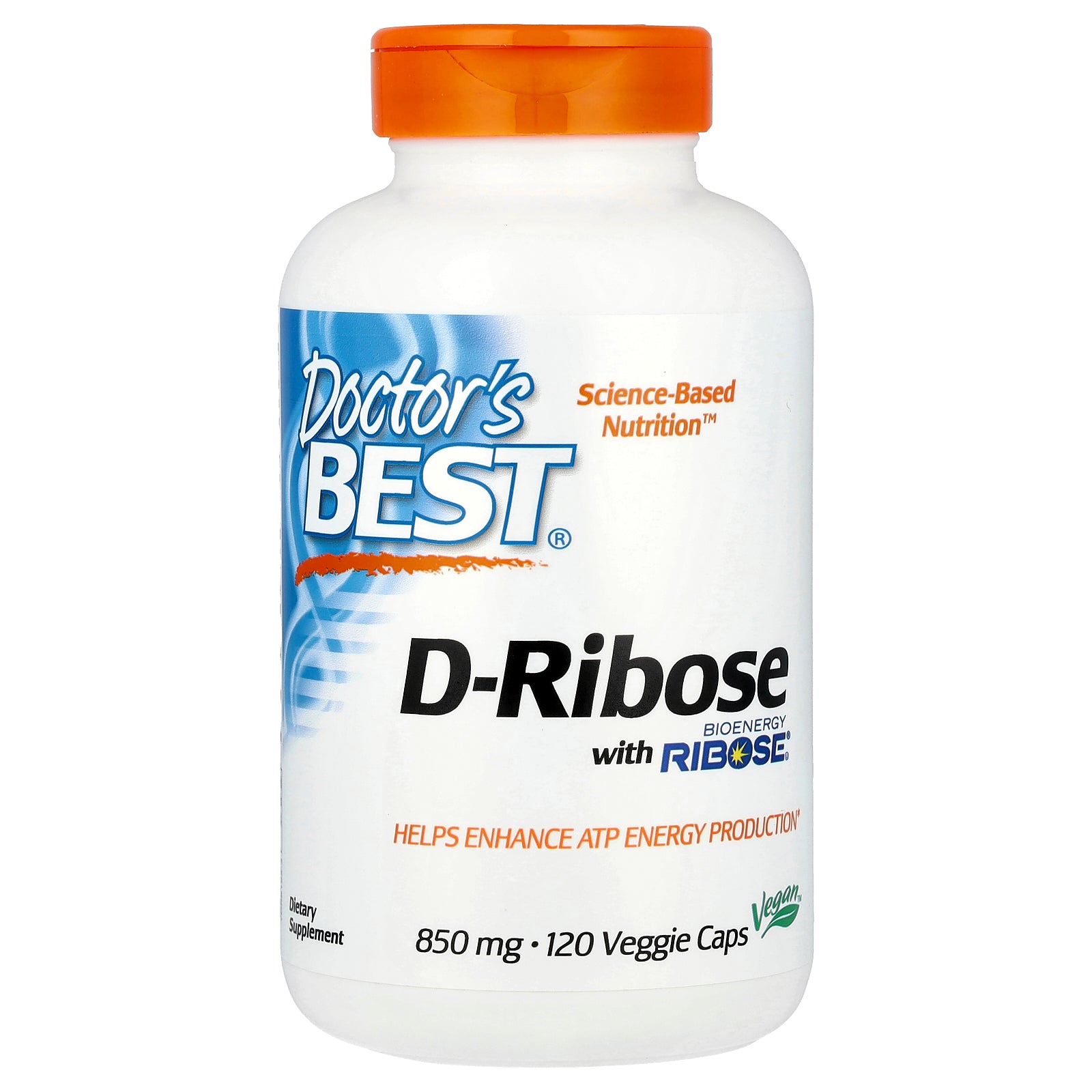 Doctor's Best, D-Ribose with BioEnergy Ribose®, 120 Veggie Caps