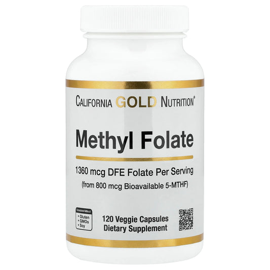 California Gold Nutrition, Methyl Folate and Vitamin C, 120 Veggie Capsules