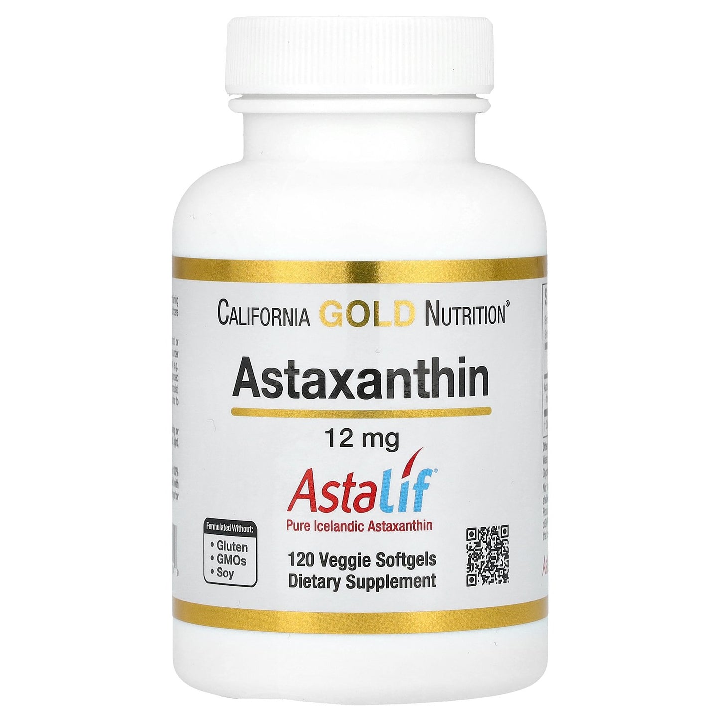 California Gold Nutrition, Astaxanthin, Astalif® Pure Icelandic, 12 mg, 120 Veggie Softgels