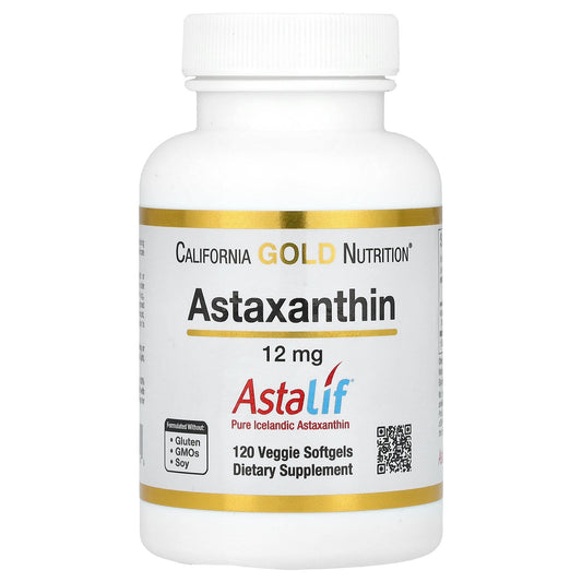 California Gold Nutrition, Astaxanthin, Astalif® Pure Icelandic, 12 mg, 120 Veggie Softgels