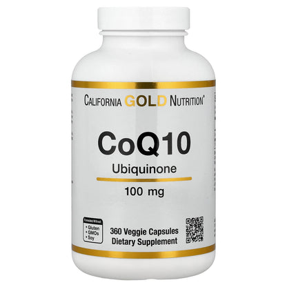 California Gold Nutrition, CoQ10, USP Grade Ubiquinone, 100 mg, 360 Veggie Capsules