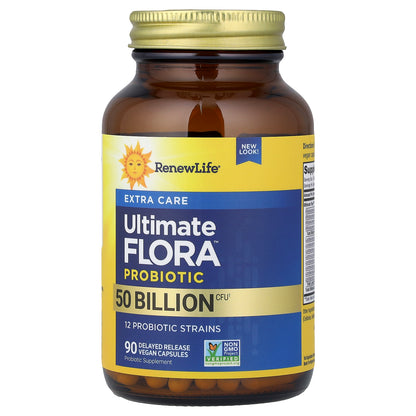 Renew Life, Ultimate Flora™ Probiotic, Extra Care, 90 Delayed Release Vegan Capsules