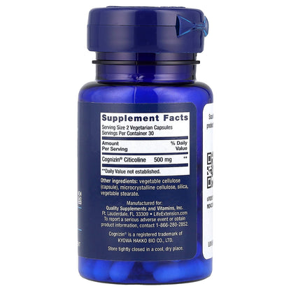 Life Extension, Citicoline (CDP-Choline), 60 Vegetarian Capsules (250 mg per Capsule)