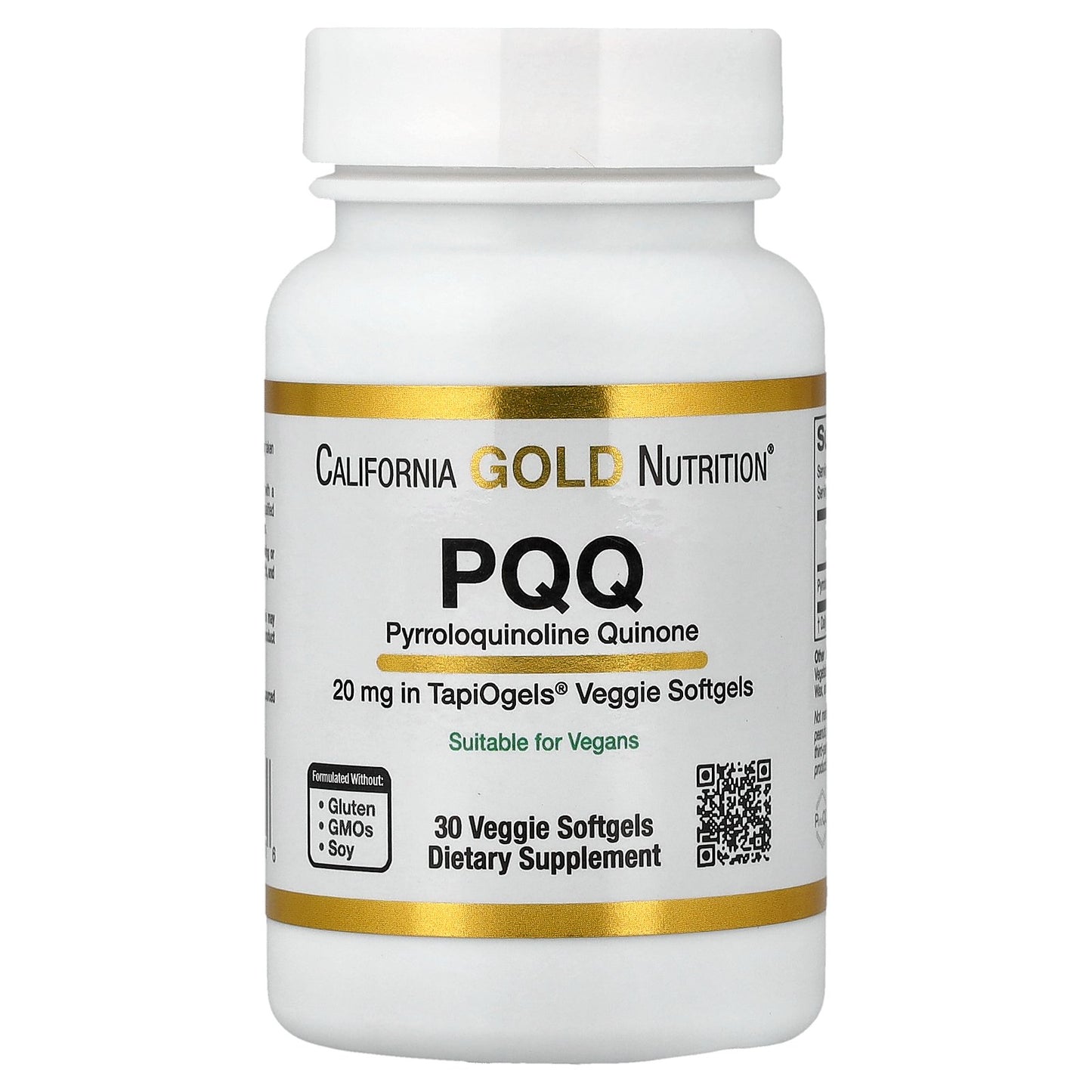California Gold Nutrition, PQQ, 20 mg, 30 Veggie Softgels