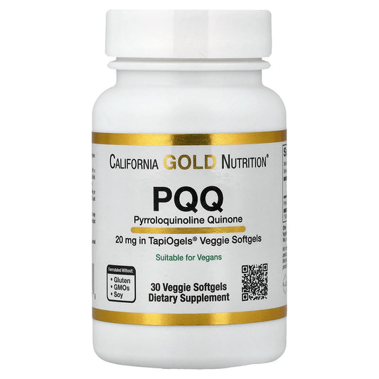 California Gold Nutrition, PQQ, 20 mg, 30 Veggie Softgels
