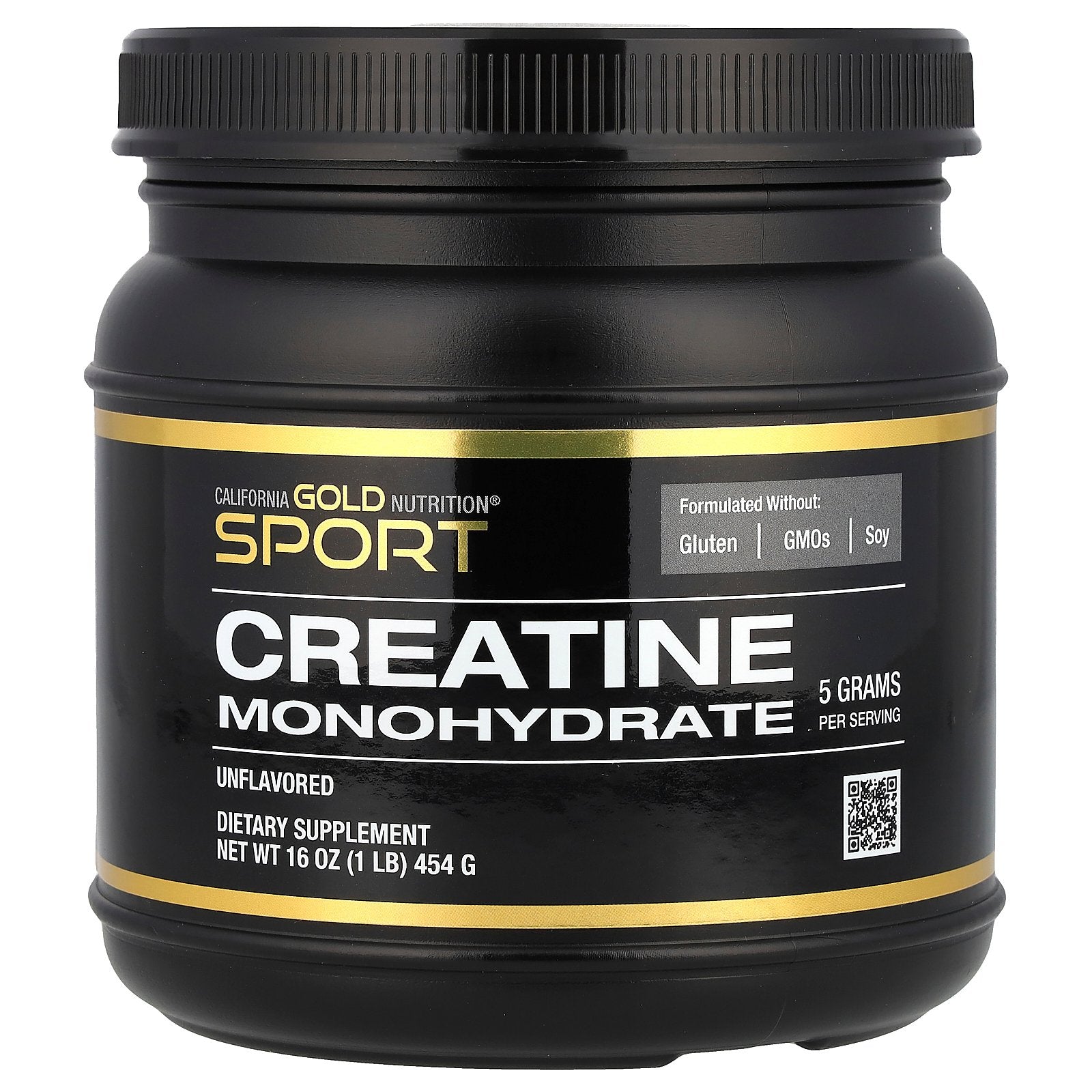 California Gold Nutrition, Sport, Pure Creatine Monohydrate, Unflavored, 1 lb (454 g)