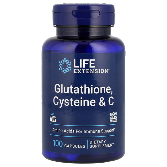 Life Extension, Glutathione, Cysteine & C, 100 Capsules