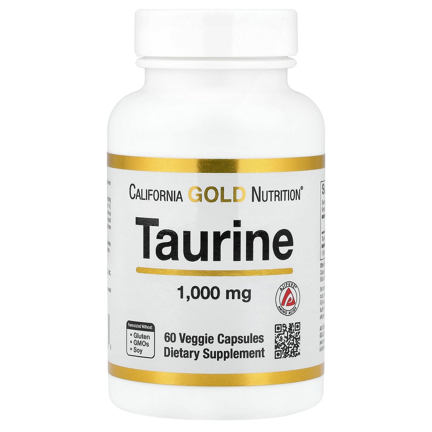 California Gold Nutrition, Taurine, 1,000 mg, 60 Veggie Capsules