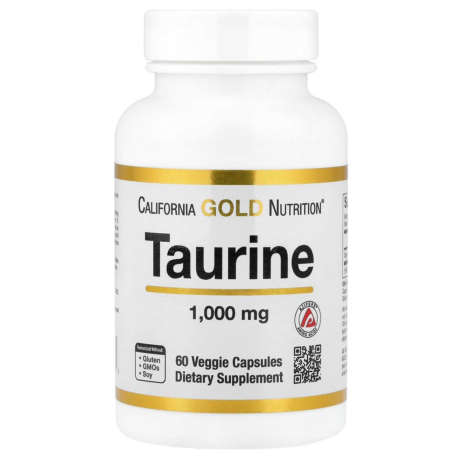 California Gold Nutrition, Taurine, 1,000 mg, 60 Veggie Capsules