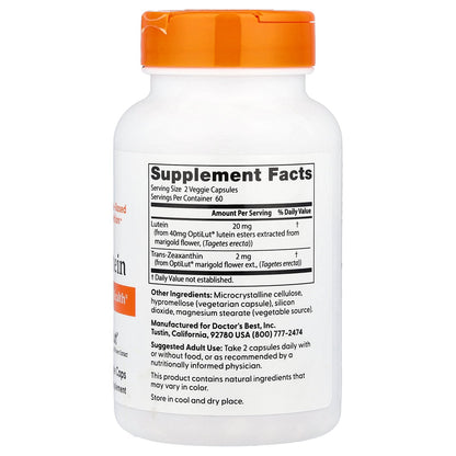 Doctor's Best, Lutein, 120 Veggie Caps