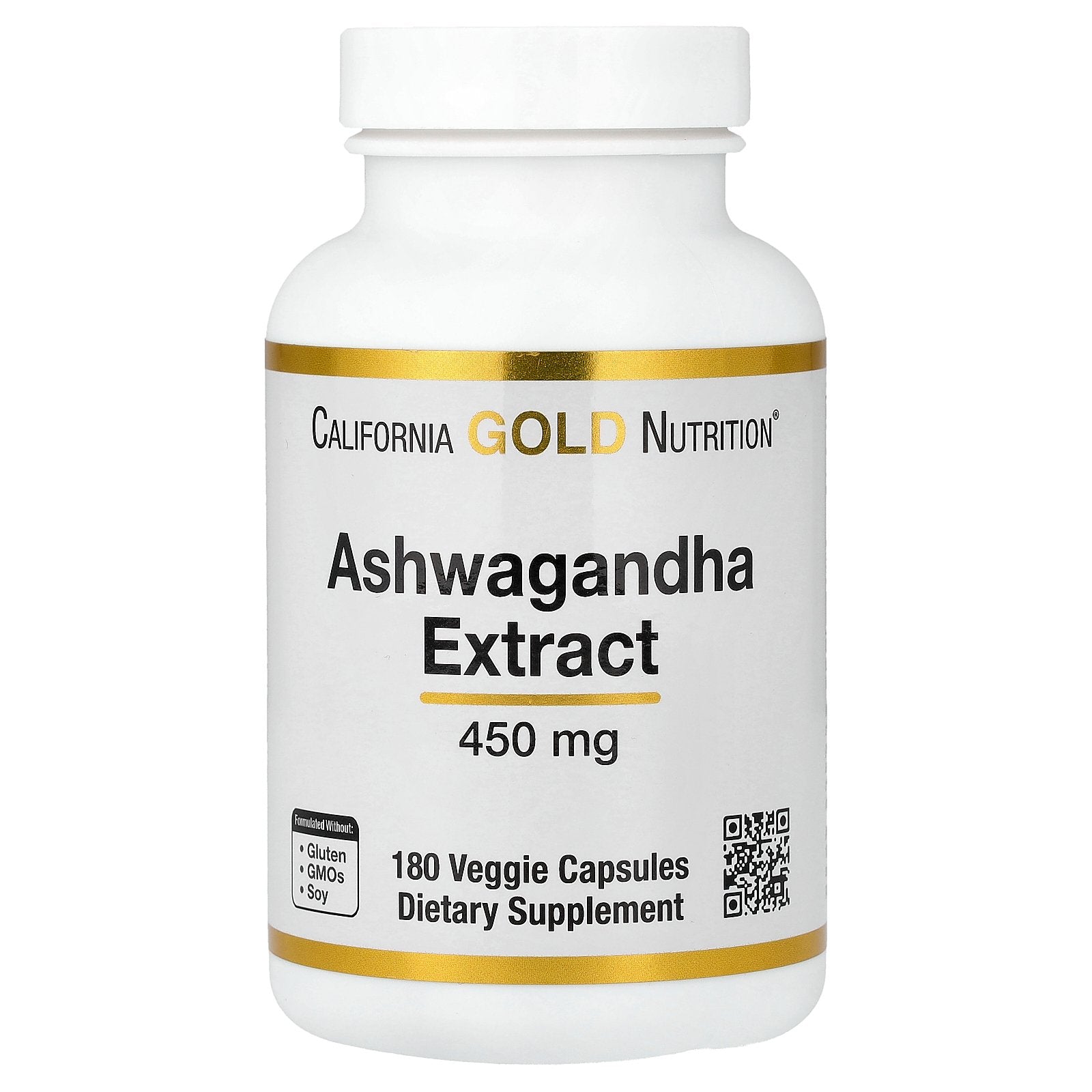 California Gold Nutrition, Ashwagandha, 450 mg, 180 Veggie Capsules