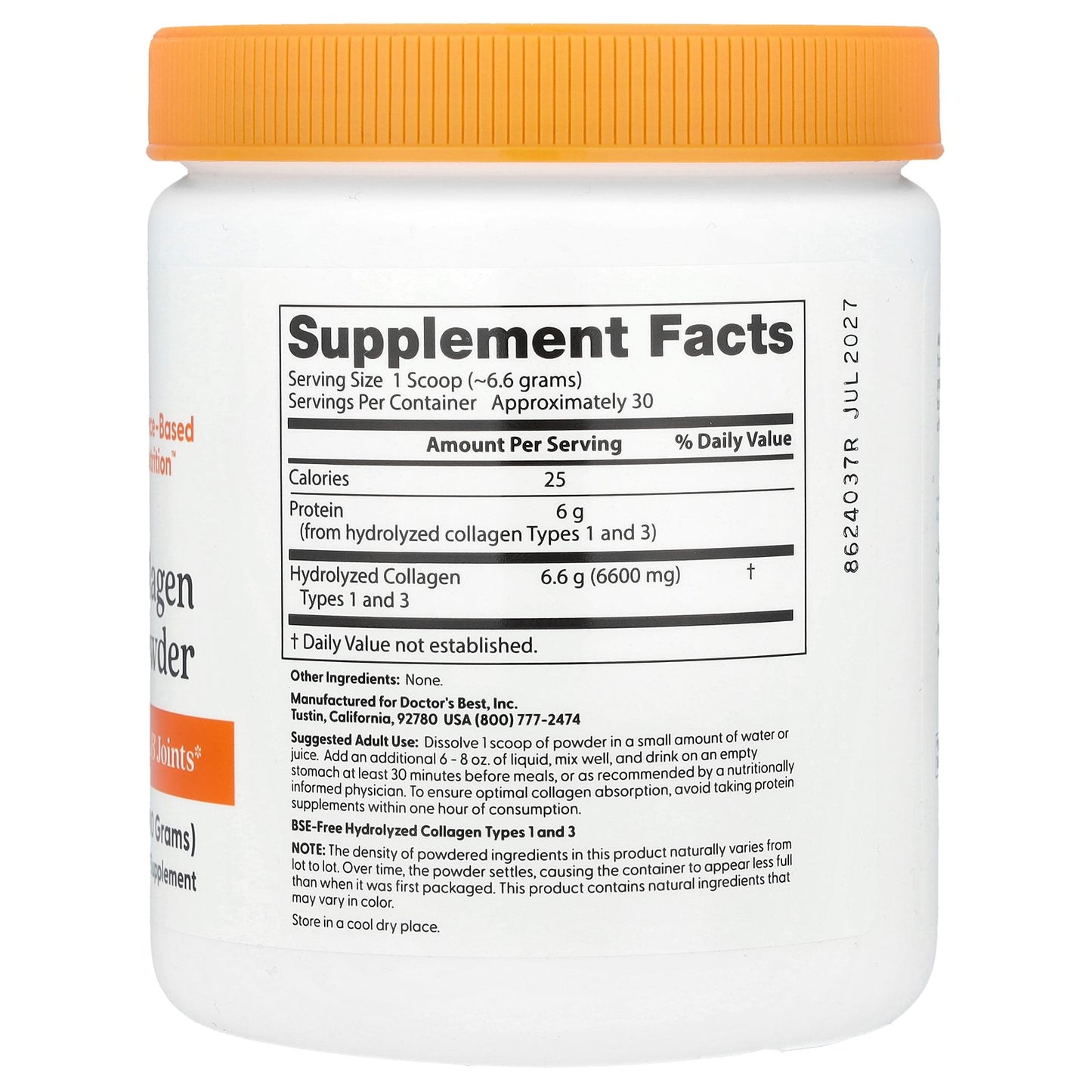 Doctor's Best, Pure Collagen Types 1 and 3 Powder, 7.1 oz (200 g)