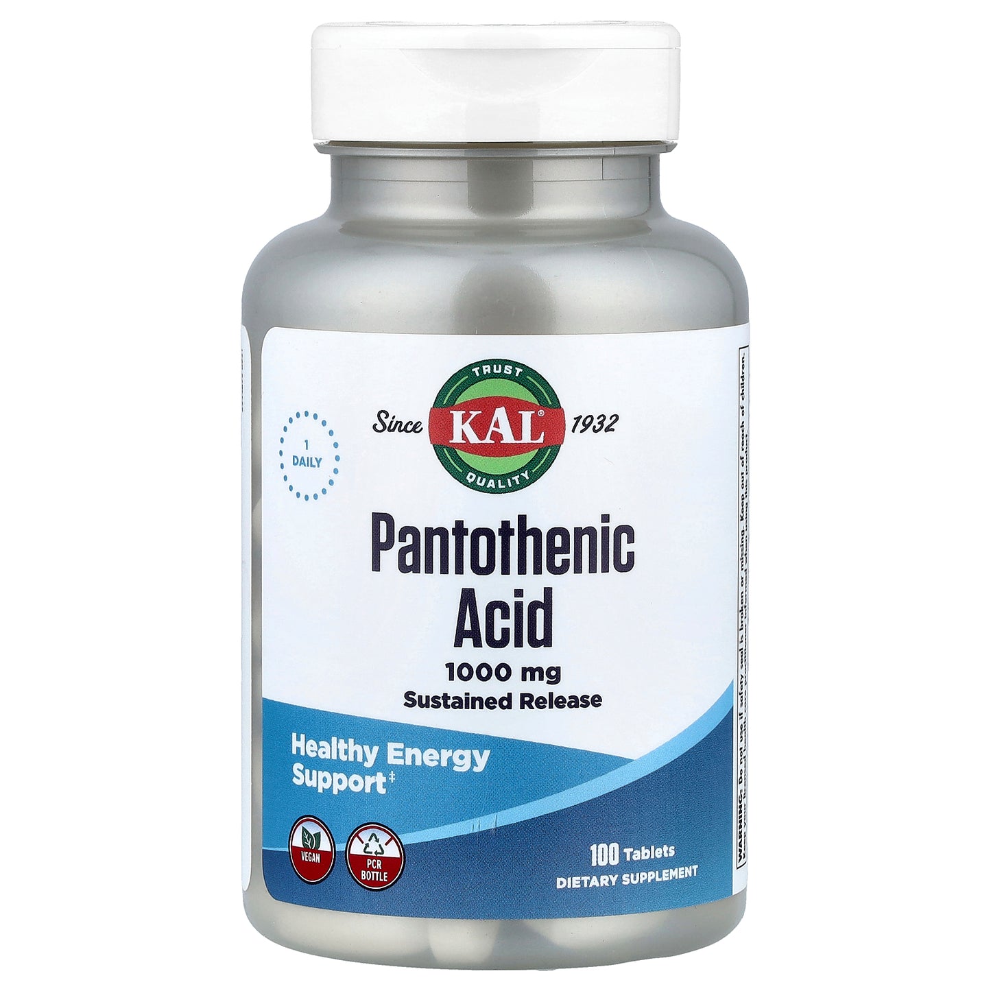 KAL, Pantothenic Acid, 100 Tablets