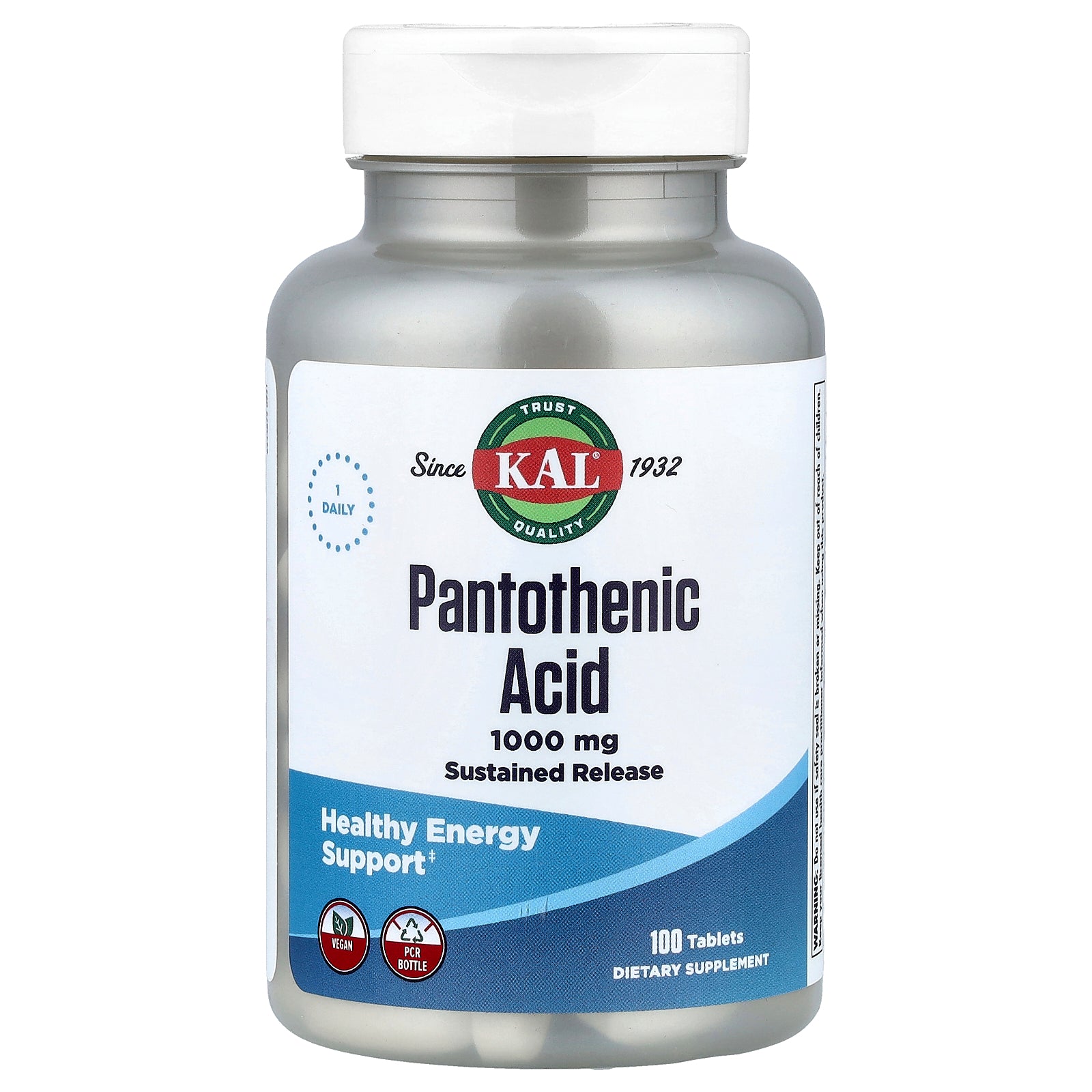 KAL, Pantothenic Acid, 100 Tablets