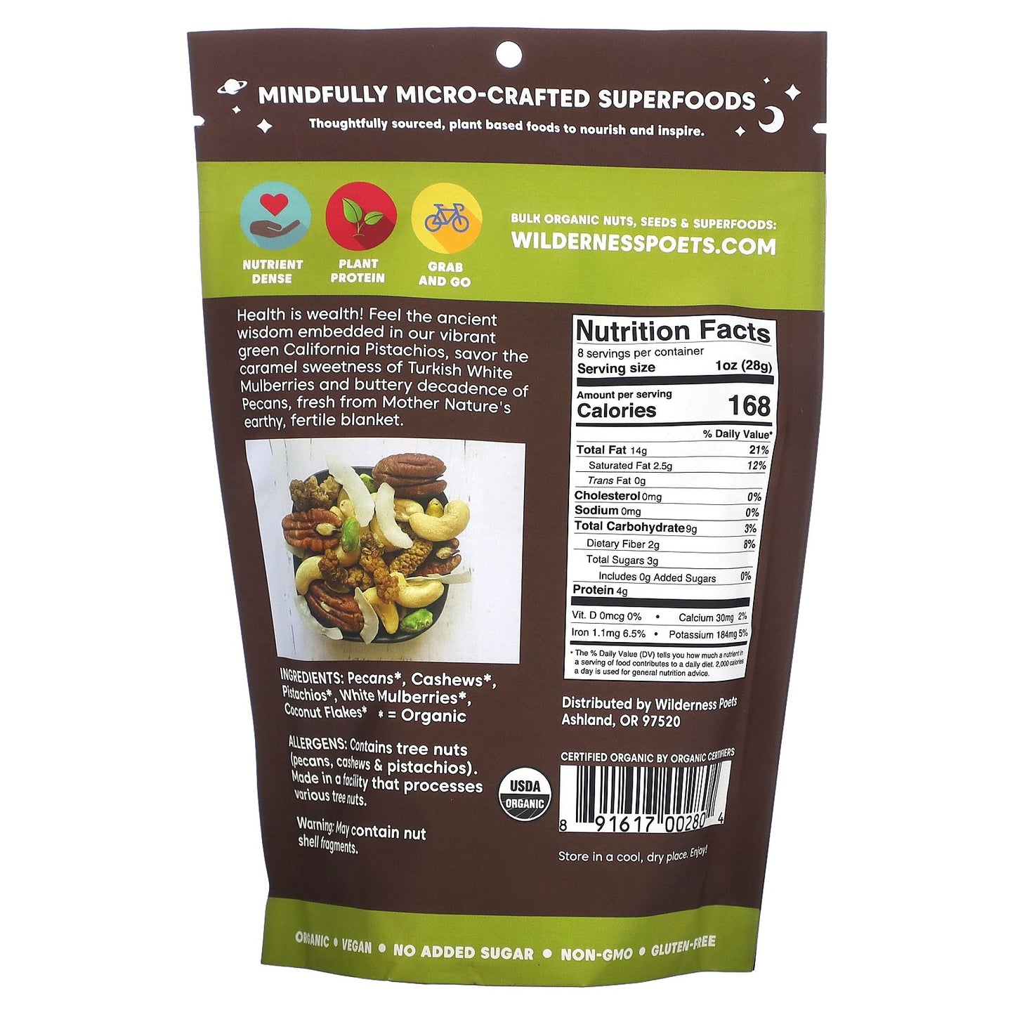 Wilderness Poets, Organic Wild Mix, Delight Trail Mix, 8 oz (226 g)