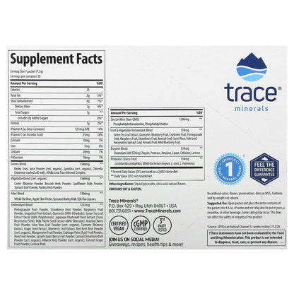 Trace Minerals ®, Greens Pak, Berry, 30 Packets,  0.26 oz (7.5 g) Each