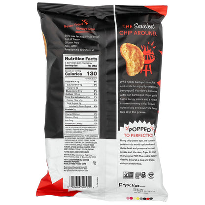 Popchips, Popped Potato Snack, BBQ, 5 oz (142 g)