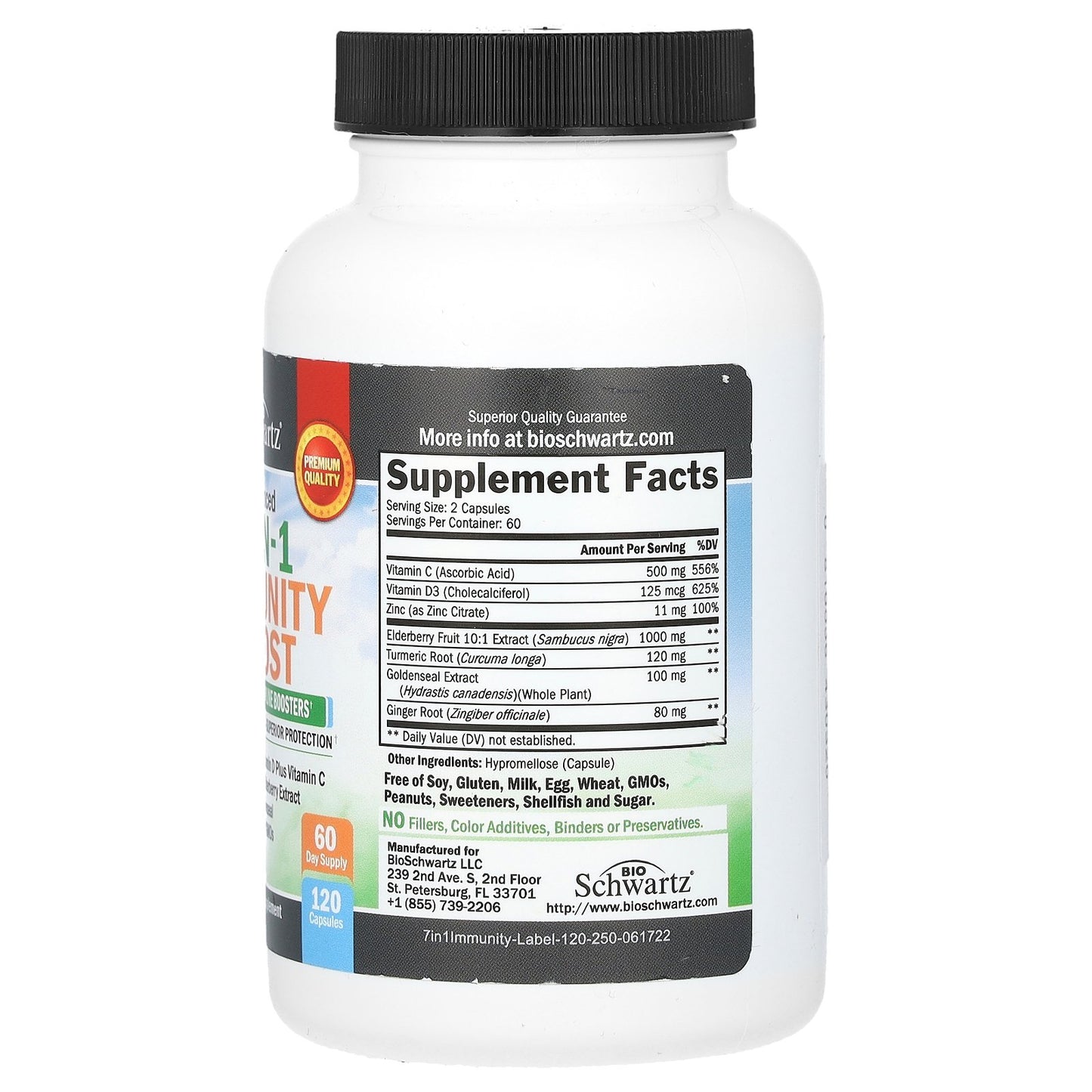 BioSchwartz, Advanced 7-in-1 Immunity Boost, 120 Capsules