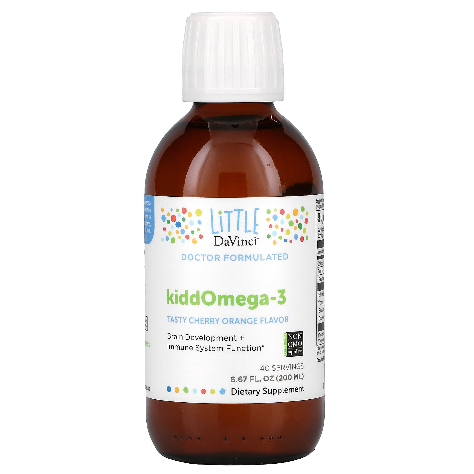 Little DaVinci, KiddOmega-3, Tasty Cherry Orange Flavor, 4,415 mg, 6.67 fl oz (200 ml)