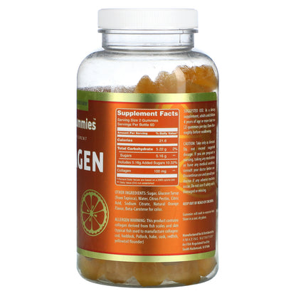 Amazing Nutrition, Amazing Gummies, Collagen, Orange, 120 Gummies