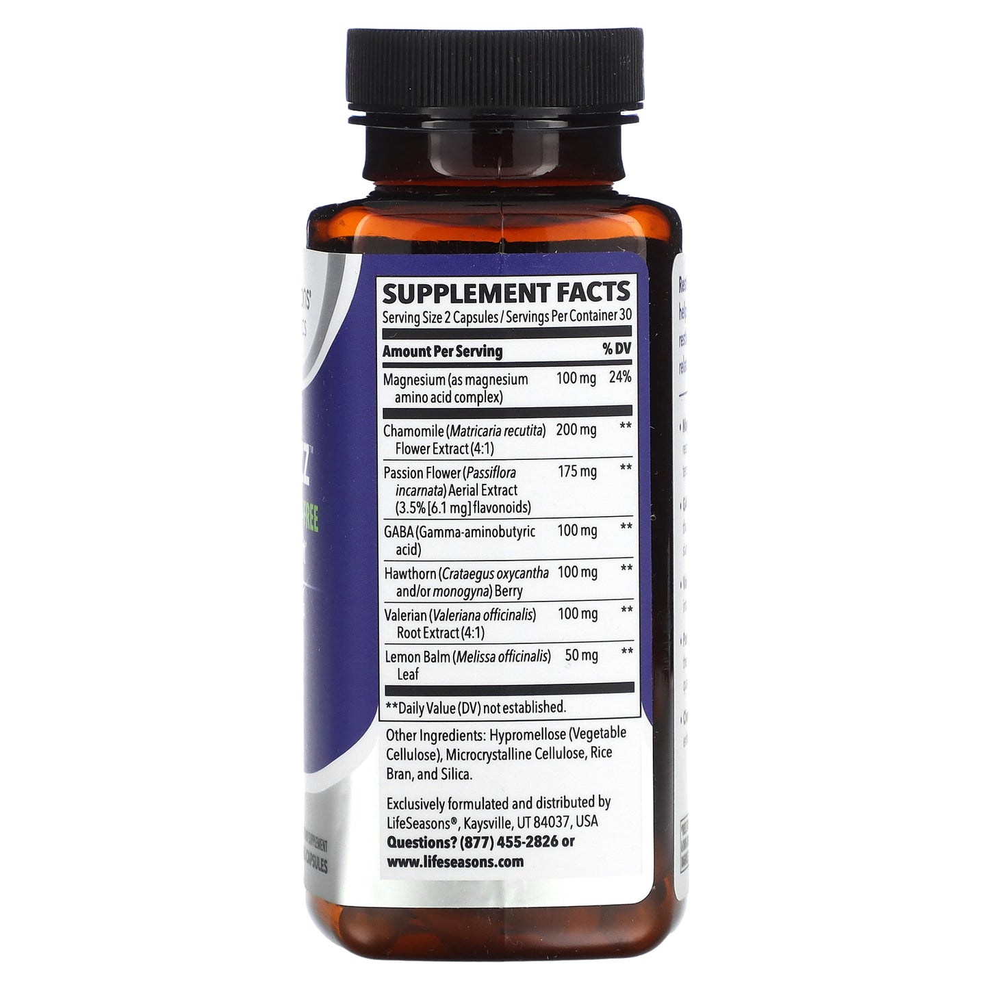 LifeSeasons, Rest-ZZZ, Melatonin-Free Sleep Support, 60 Veg Capsules