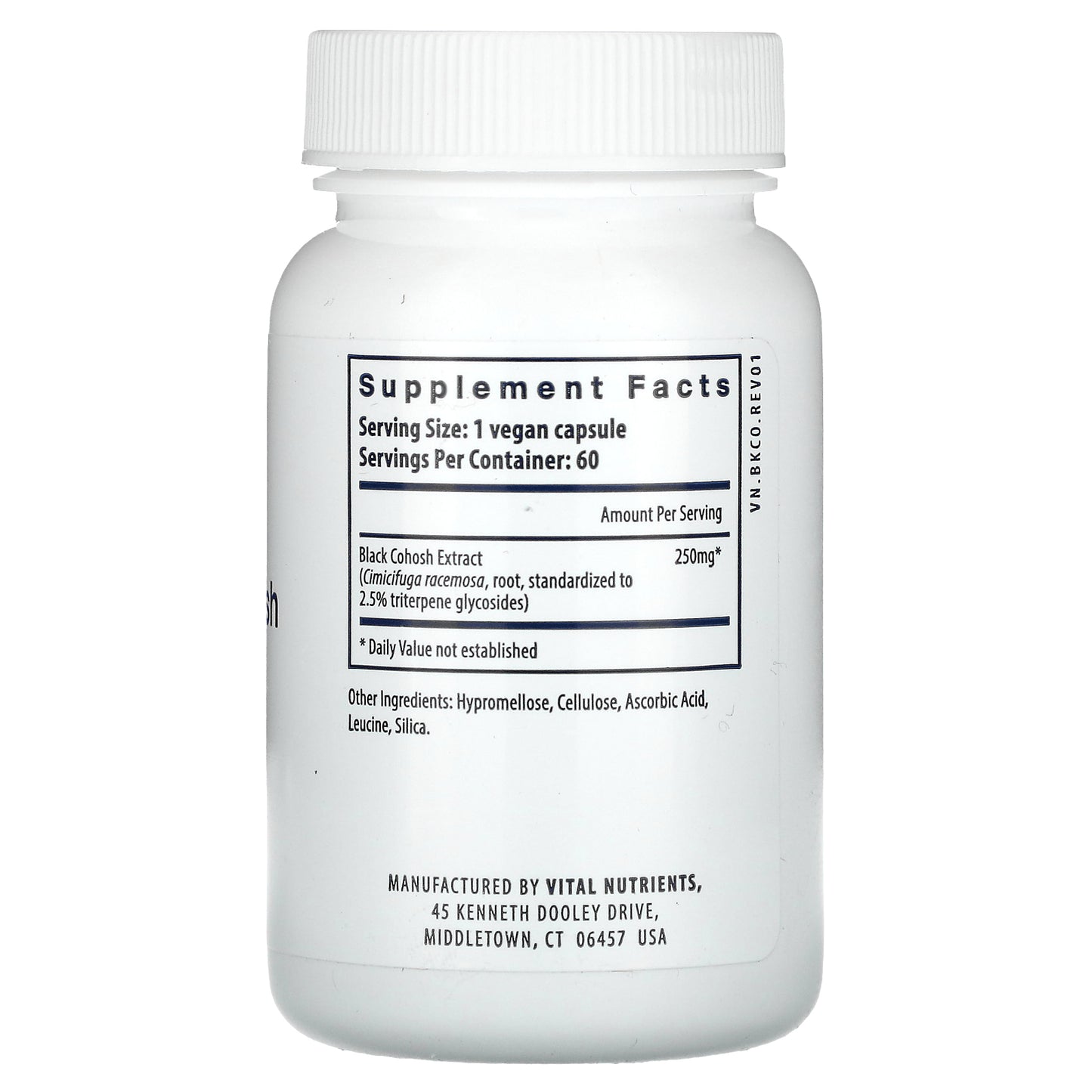 Vital Nutrients, Black Cohosh Extract, 250 mg, 60 Vegan Capsules