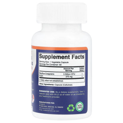 Vitamatic, Bacillus Coagulans, 5 Billion CFU, 60 Vegetable Capsules