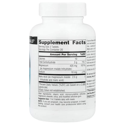 Source Naturals, Malic Acid, 60 Tablets