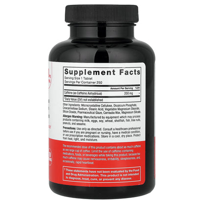 Force Factor, Caffeine, 200 mg, 250 Tablets