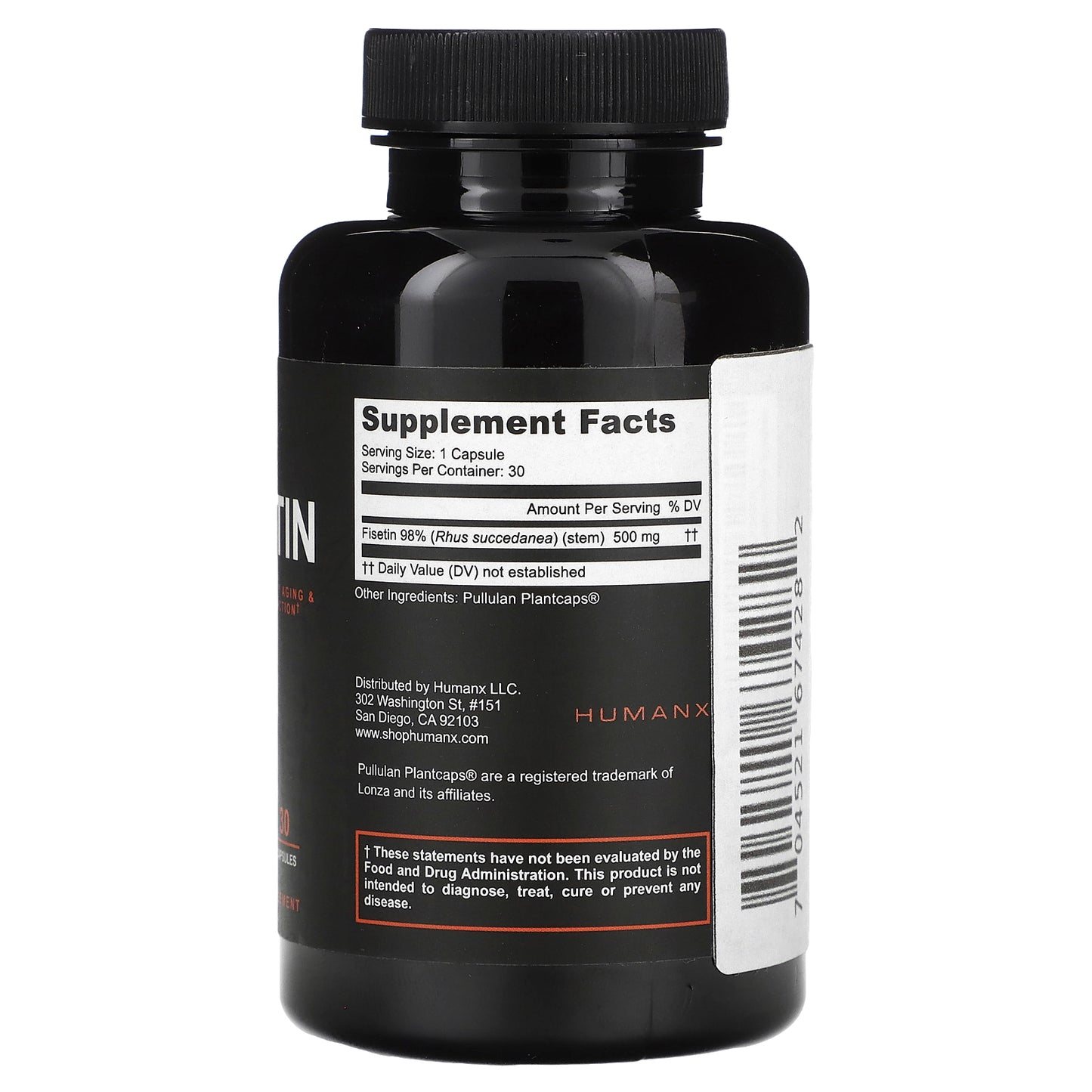 Humanx, Fisetin, 500 mg, 30 Capsules