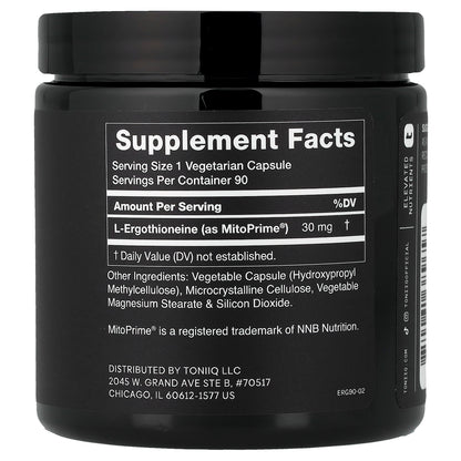 Toniiq, L-Ergothioneine, 30 mg , 90 Capsules