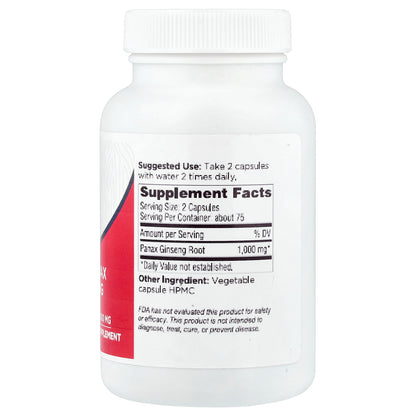 Dairyland Ginseng, Red Panax Ginseng, 500 mg, 150 Capsules