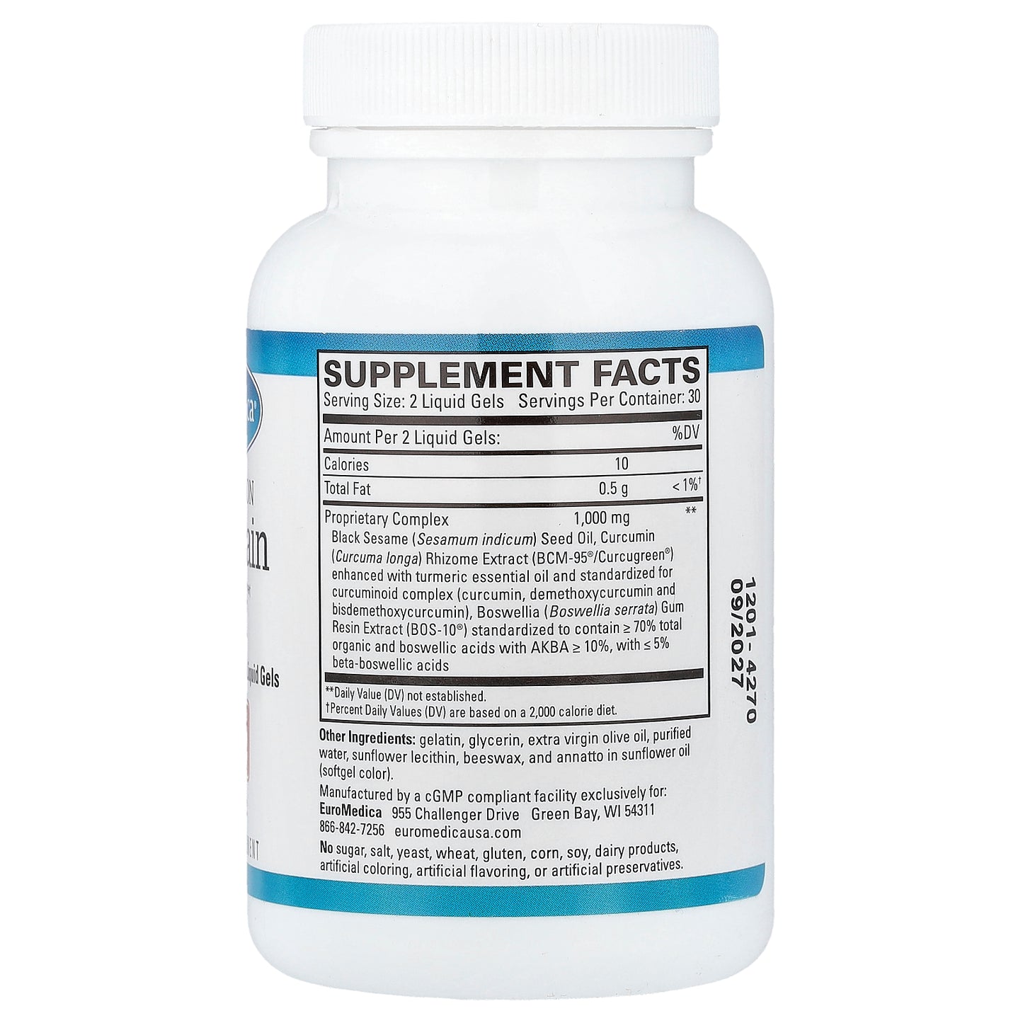 EuroMedica, Acute Pain Relief, 60 Liquid Gels