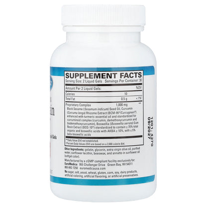 EuroMedica, Acute Pain Relief, 60 Liquid Gels