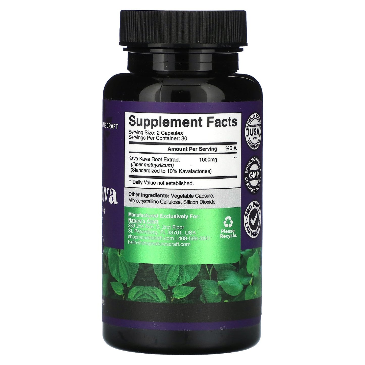 Nature's Craft, Kava Kava, 60 Capsules (500 mg per Capsule)