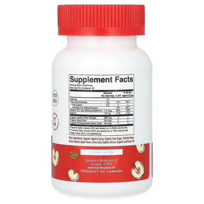 MaryRuth's, Apple Cider Vinegar Gummies, Apple, 60 Gummies