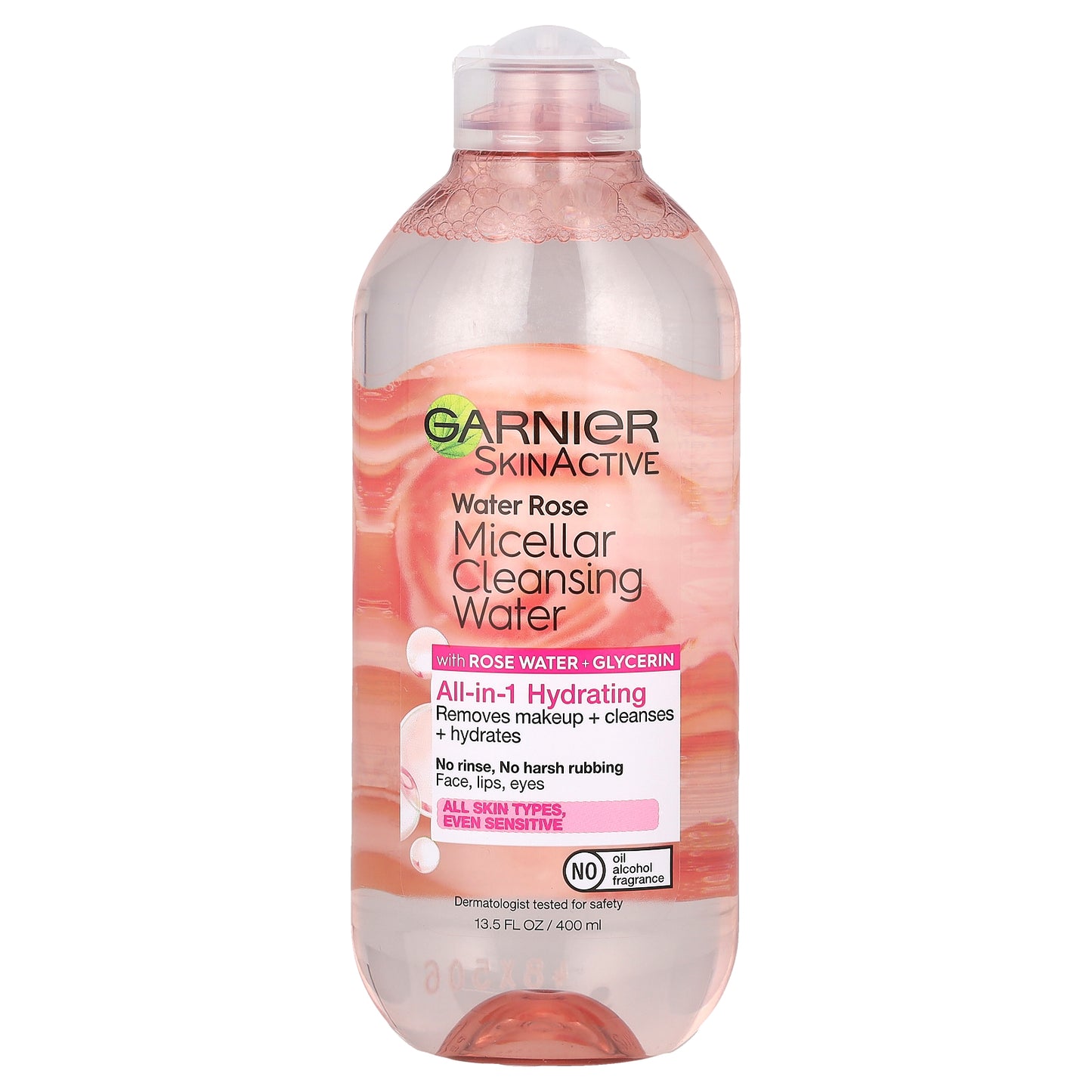 Garnier, SkinActive, Water Rose Micellar Cleansing Water with Rose Water + Glycerin, 13.5 fl oz (400 ml)