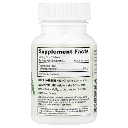 Pure Indian Foods, Organic Amla Tablets, 120 Tablets (400 mg per Tablet)