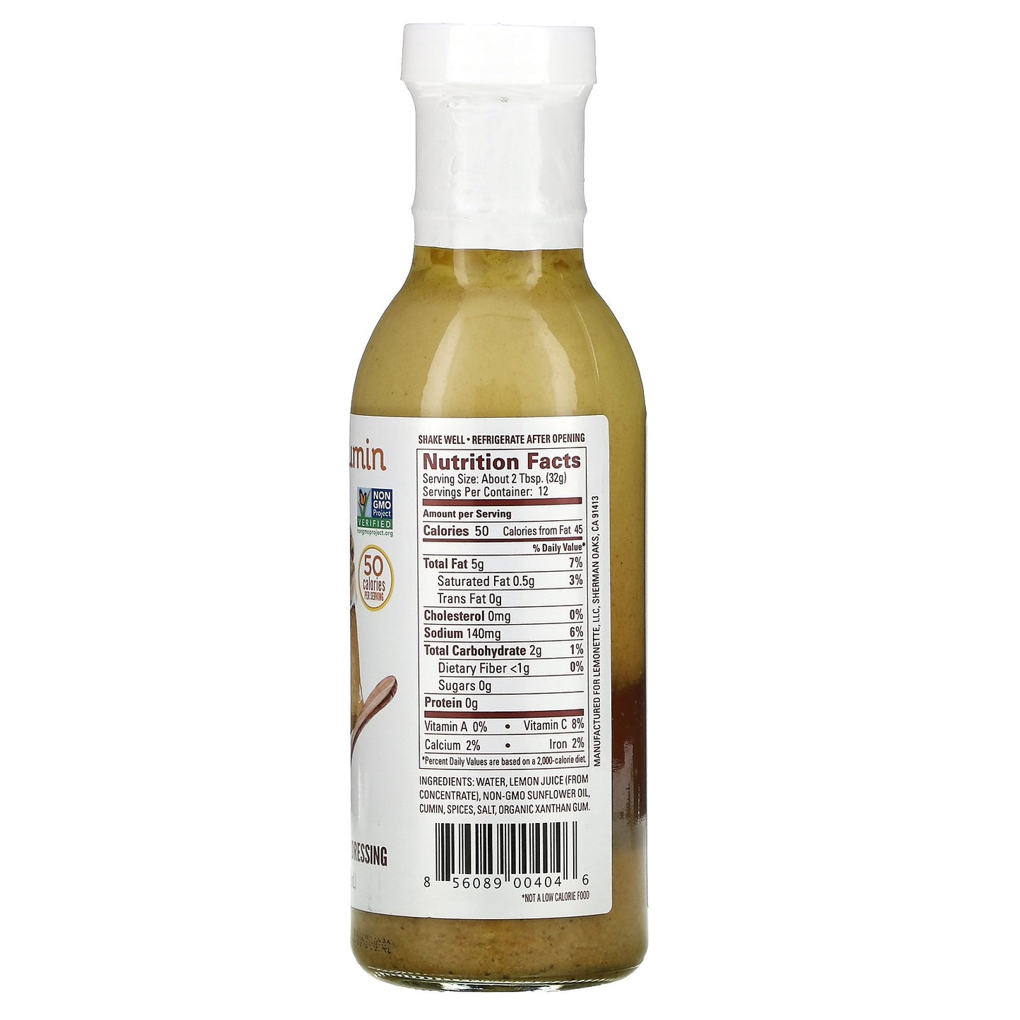 Lemonette, Gourmet Lemon Dressing, Zesty Cumin, 12 fl oz (354.9 ml)