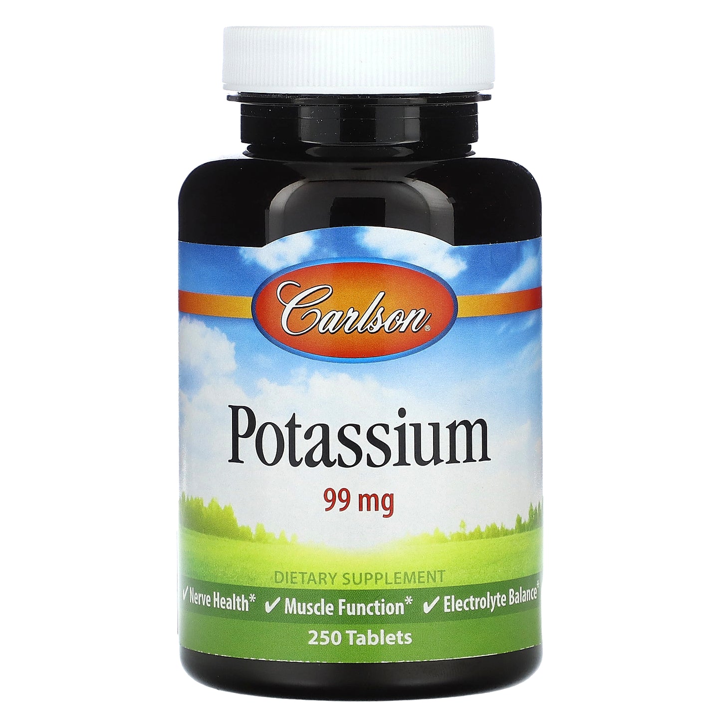 Carlson, Potassium, 99 mg, 250 Tablets